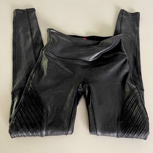 Spanx Moto Liquid Leather Look Size S